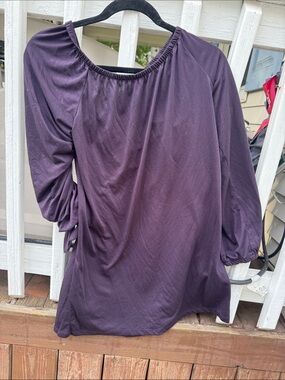 mark. Plum Off-Shoulder Long Sleeve Tunic